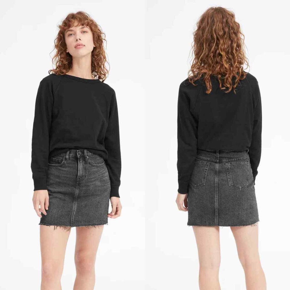 Everlane The Denim Skirt - 23 - washed black/grey